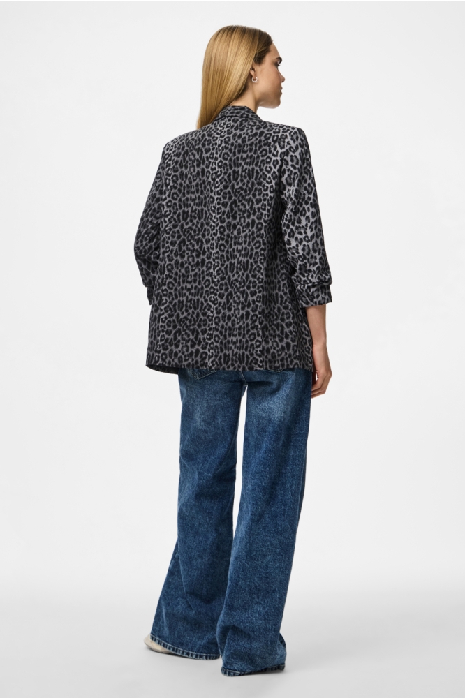 PCBOSELLA 3/4 PRINTED BLAZER NOOS B 17126850 GREY/LEO